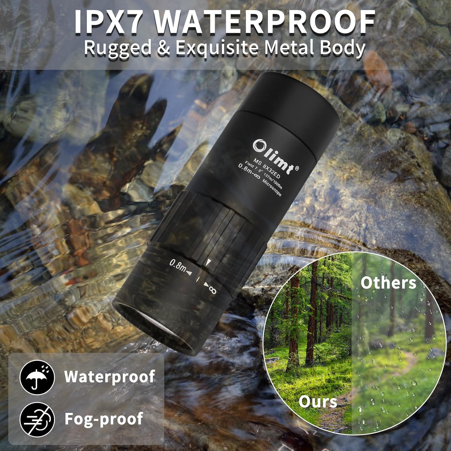 8x32 Monocular Telescope for Adults
