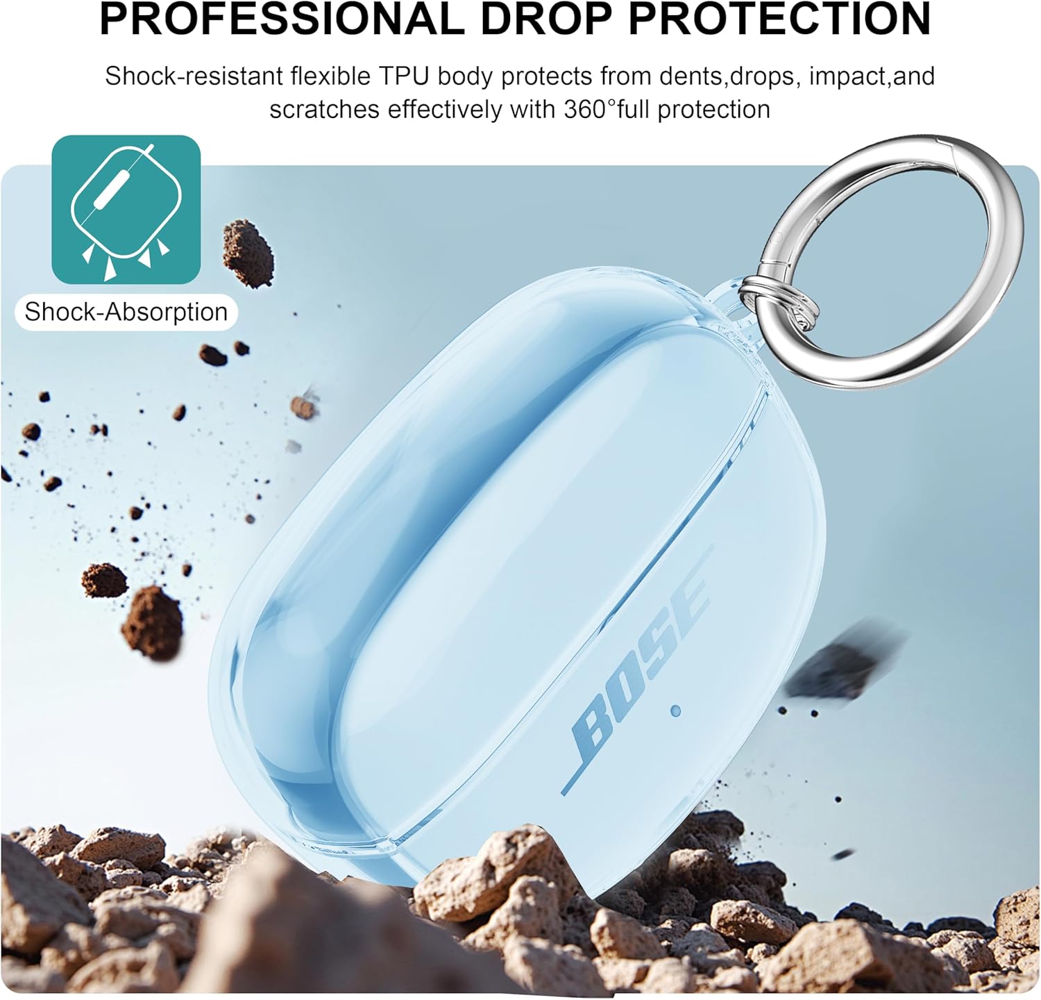 Bose Ultra Open Earbuds Case Clear TPU Cover 2024