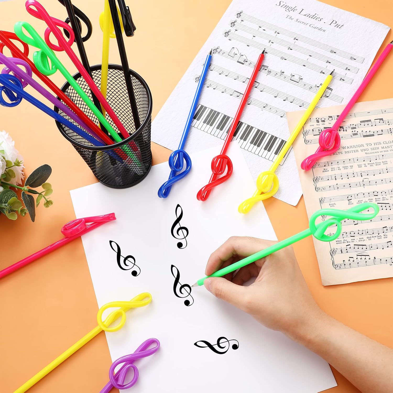 Lincia 100 Pcs Musical Note Ballpoint Pens