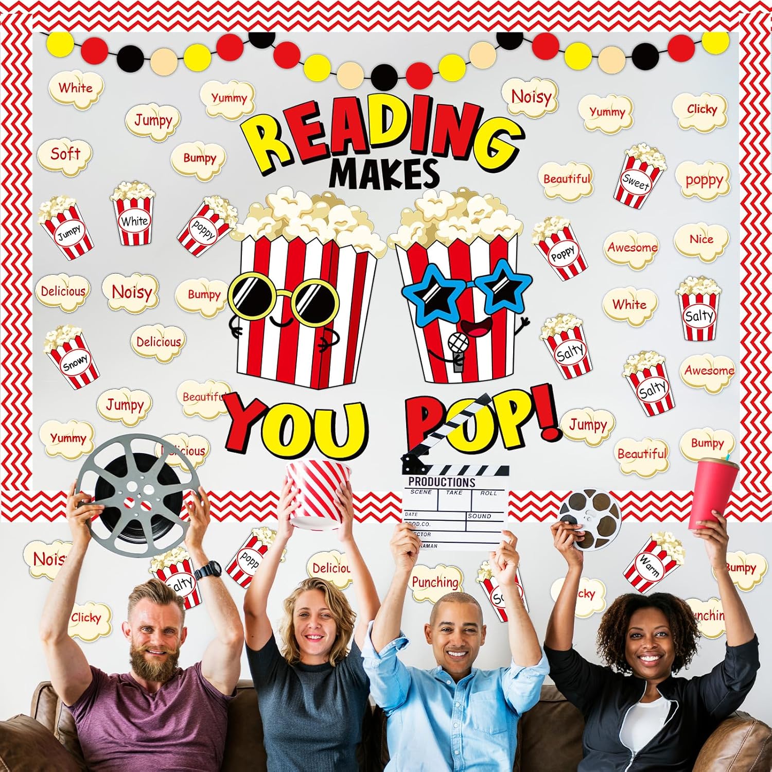 Popcorn Cutouts Reading Bulletin Board Classroom Decor