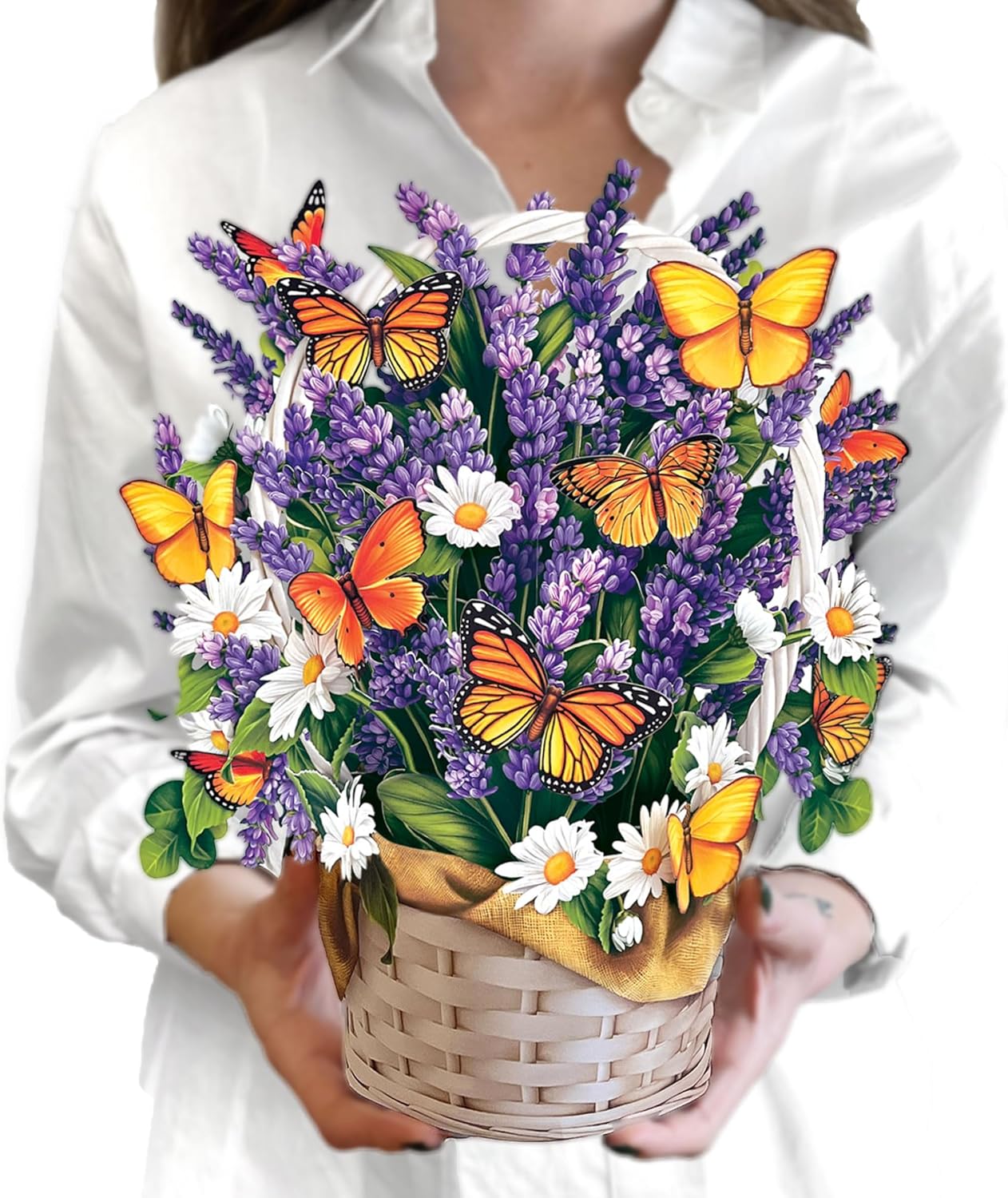 Freshcut Paper Pop Up Cards Lavender Butterflies