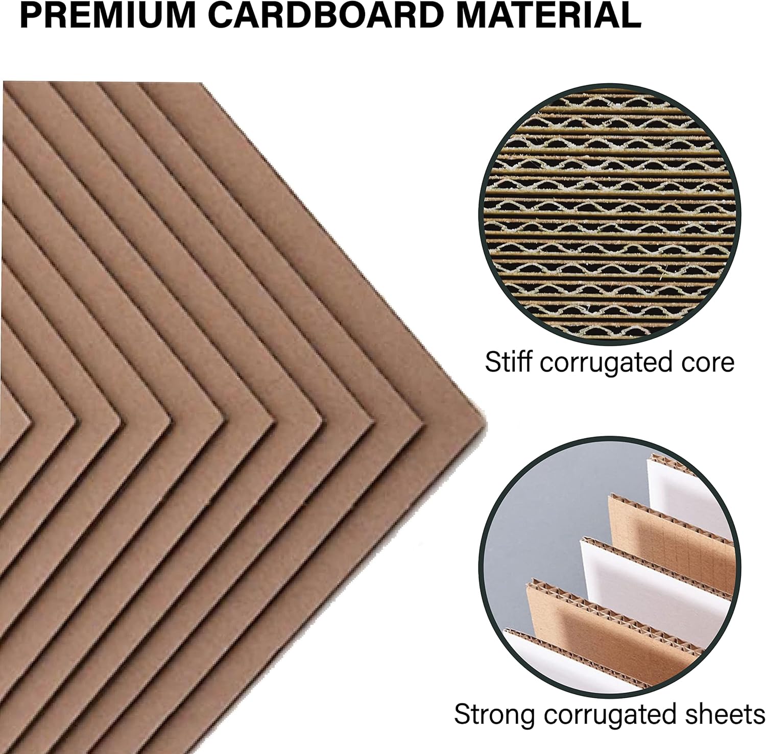 50 Pack 8x10 Inch Corrugated Cardboard Sheets