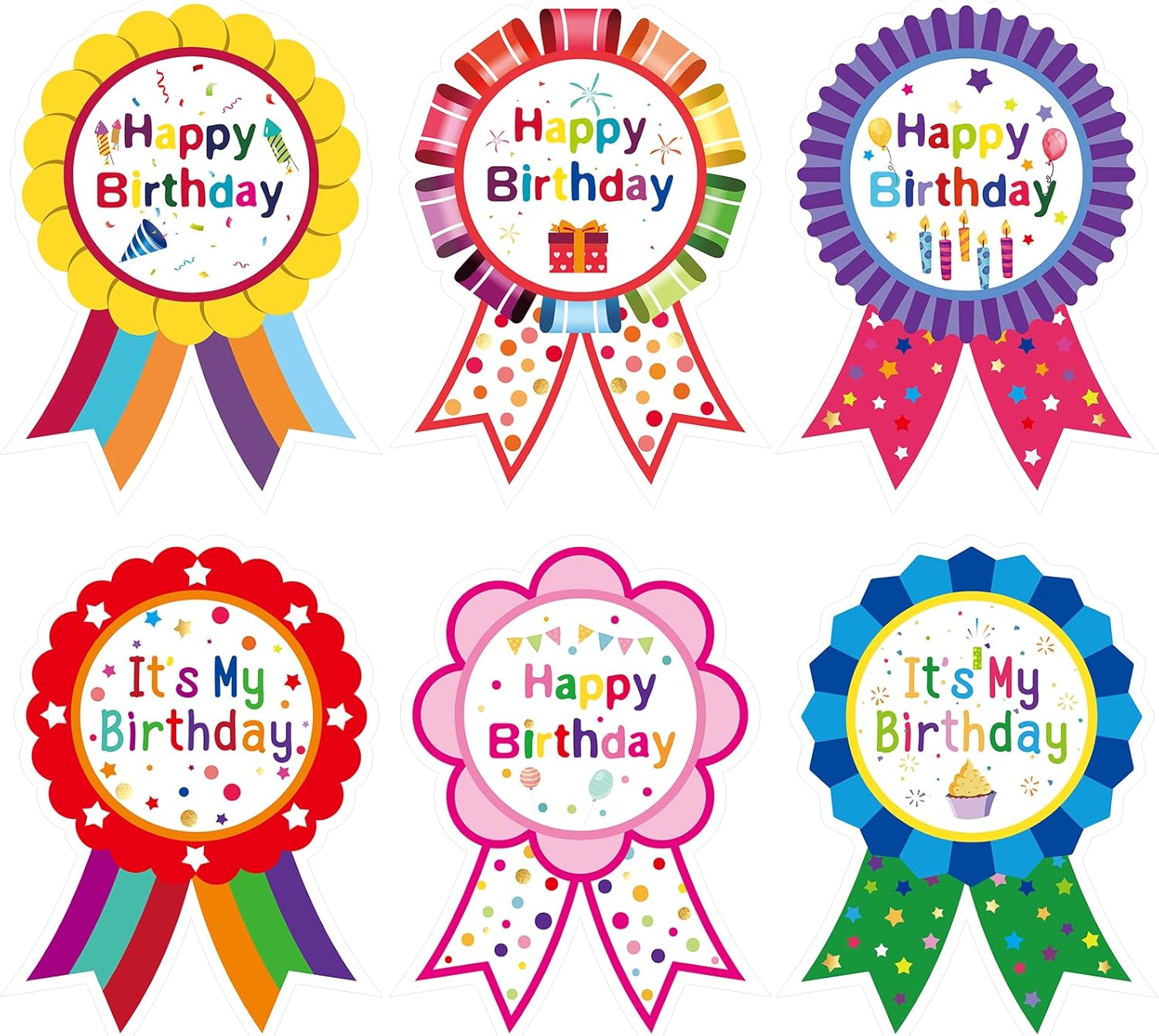 Anwyll Happy Birthday Stickers 210 Pcs for Kids
