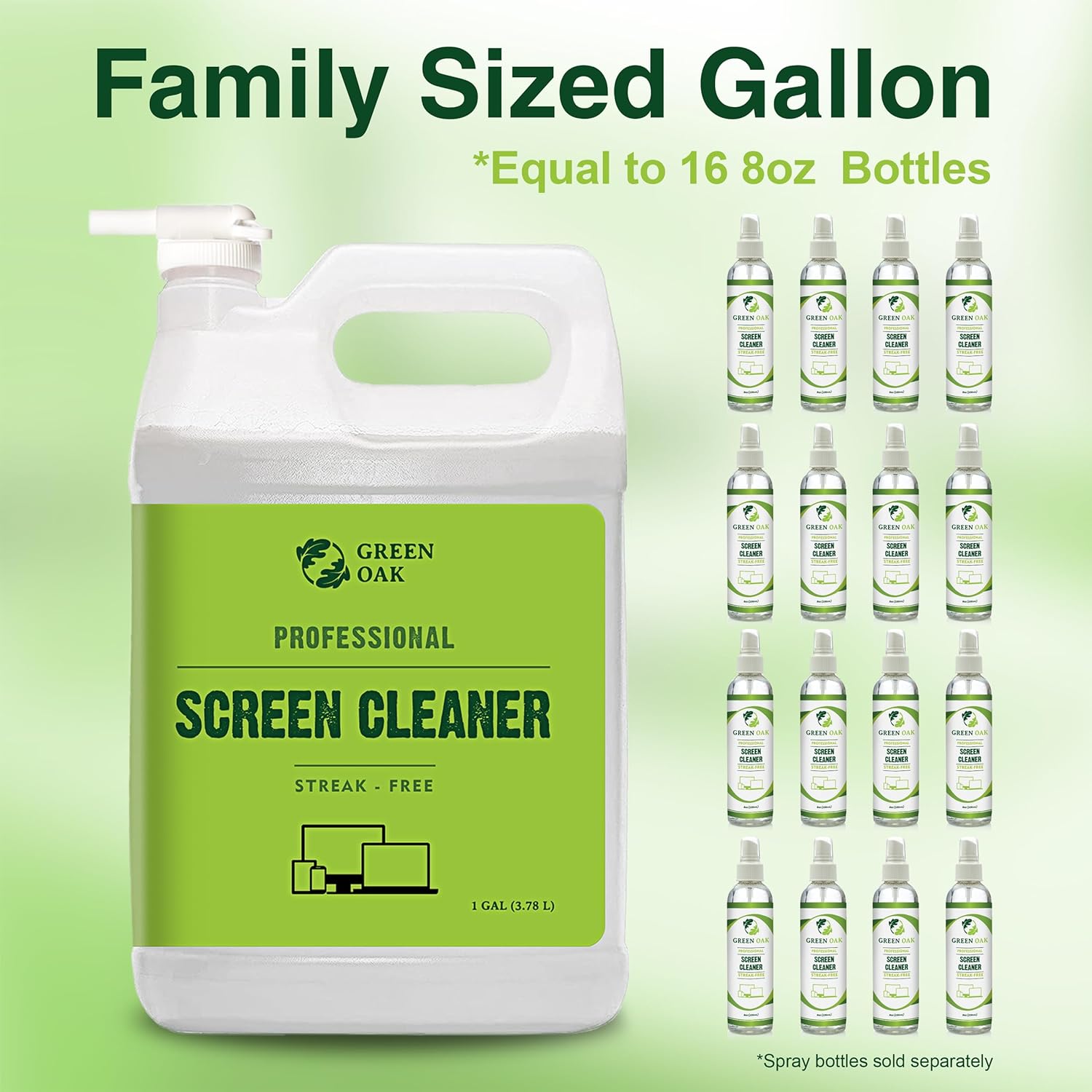 Green Oak Screen Cleaner Refill 1 Gallon