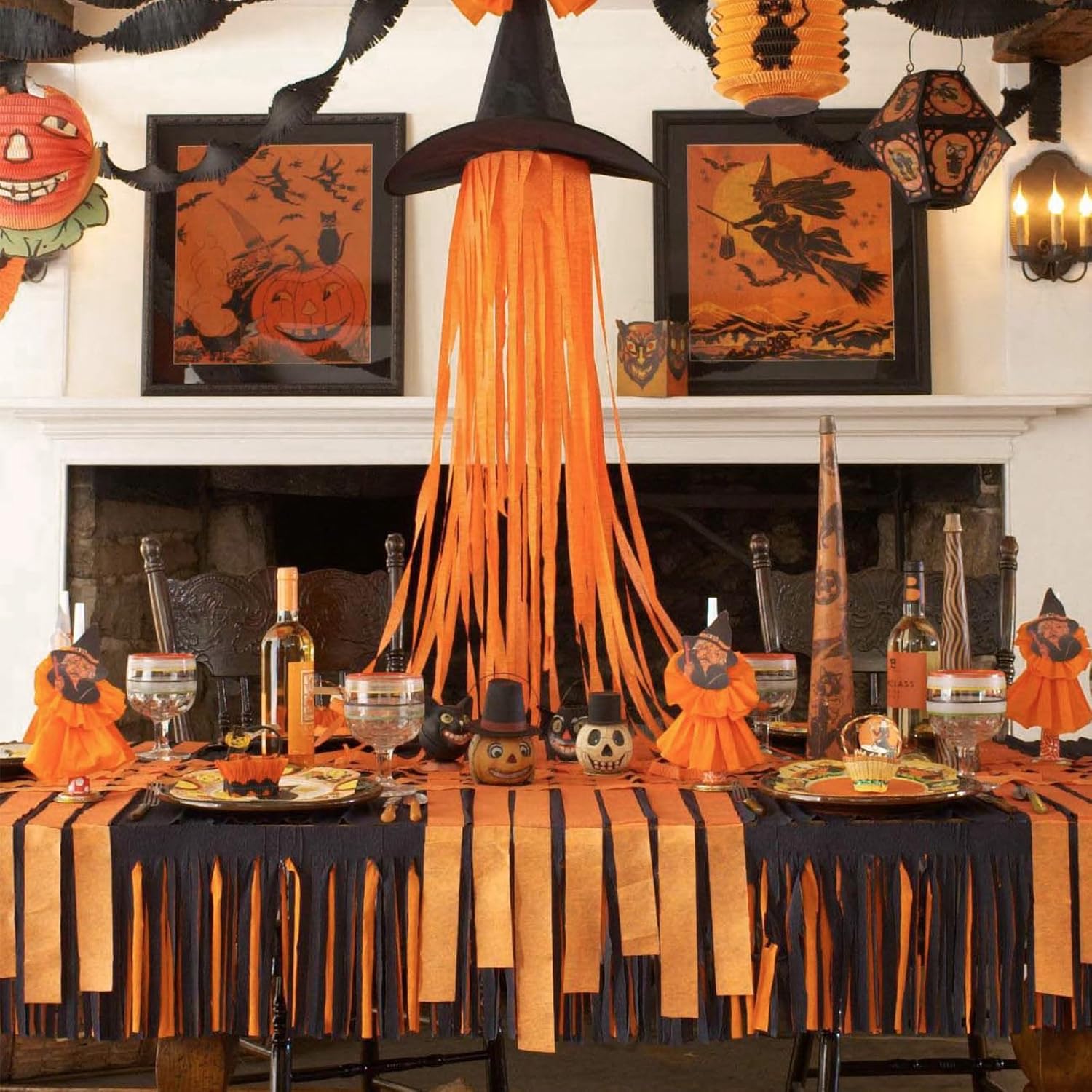 PartyWoo Orange Crepe Paper Streamers 6 Rolls 492 Feet Pack