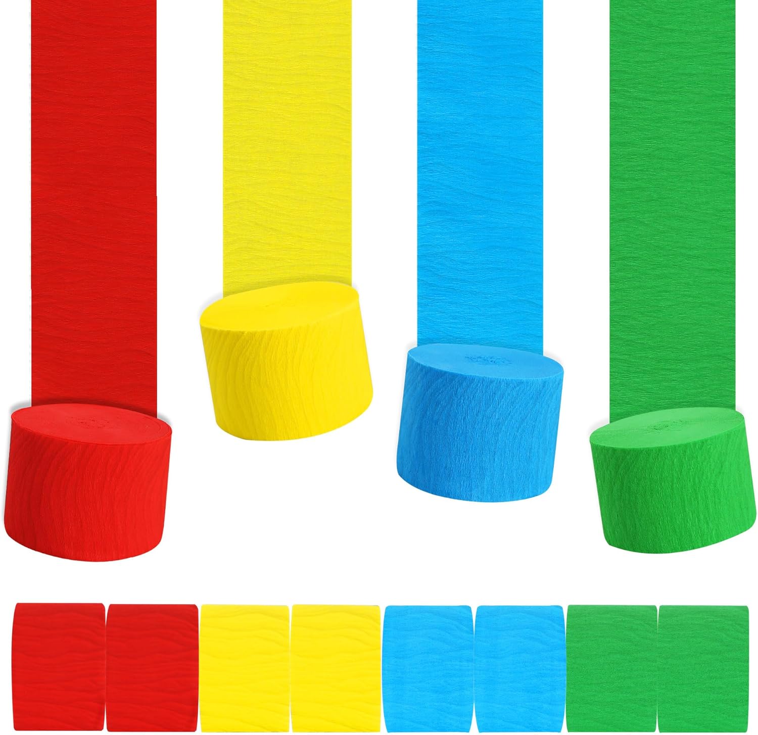 BEISHIDA 8 Rolls Crepe Paper Streamers 656ft Pack 1