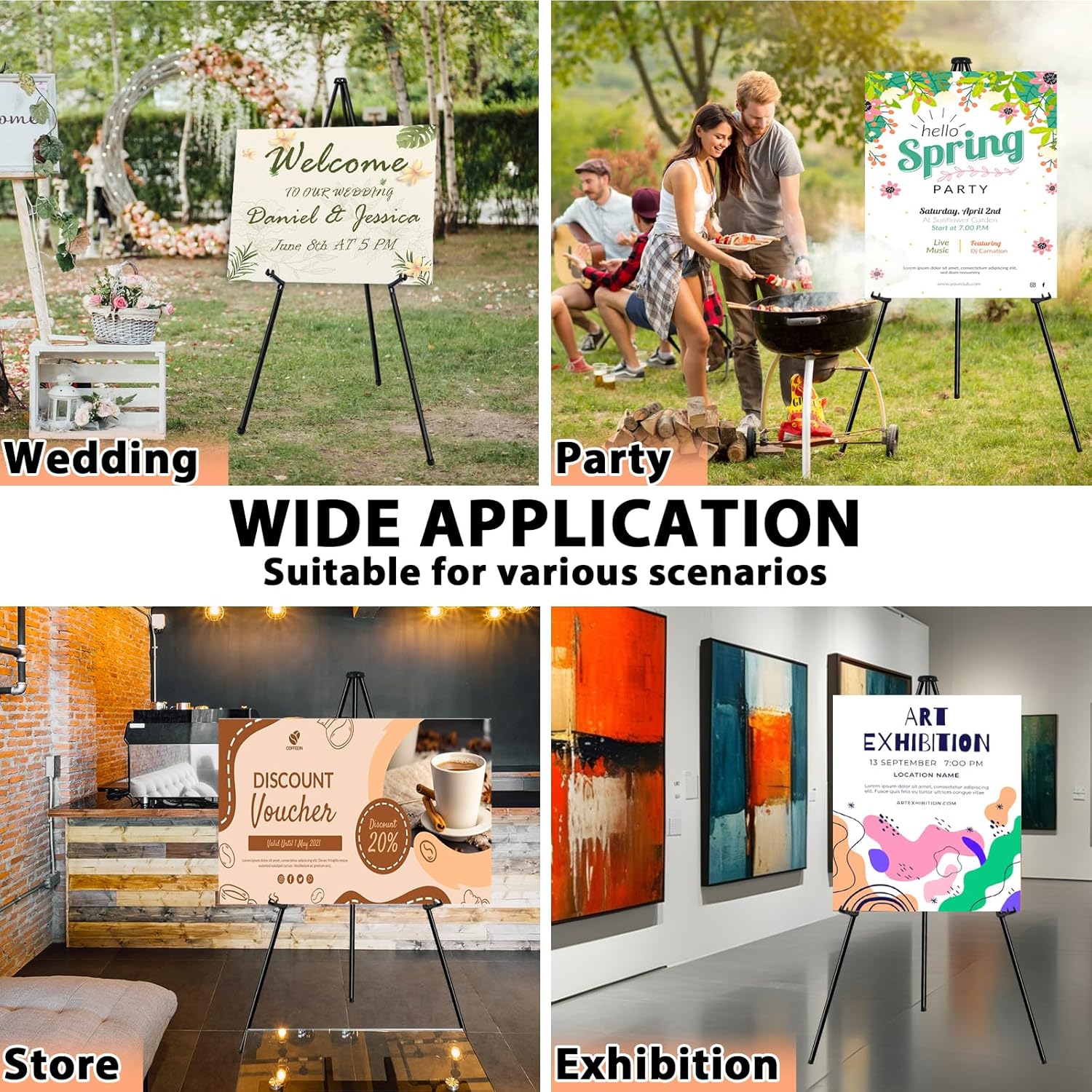 Instant Display Easel Stand 63 Collapsible Portable Art Easel