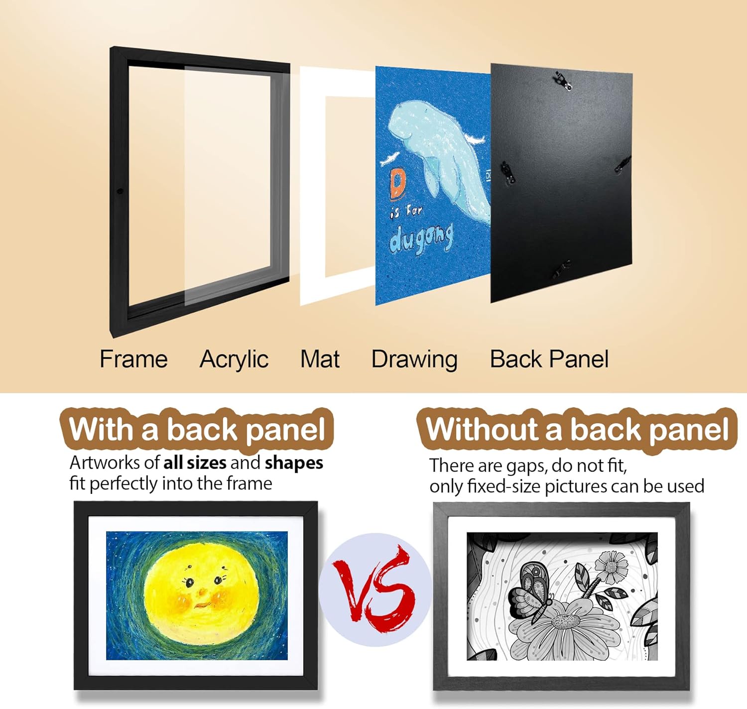 UBeesize Kids Art Frame for A4 Artwork Display