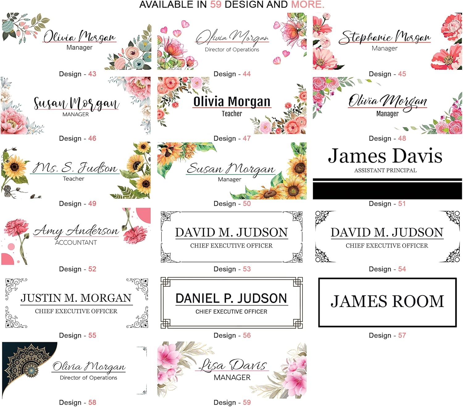 Personalized Desk Name Plate with Wood Holder