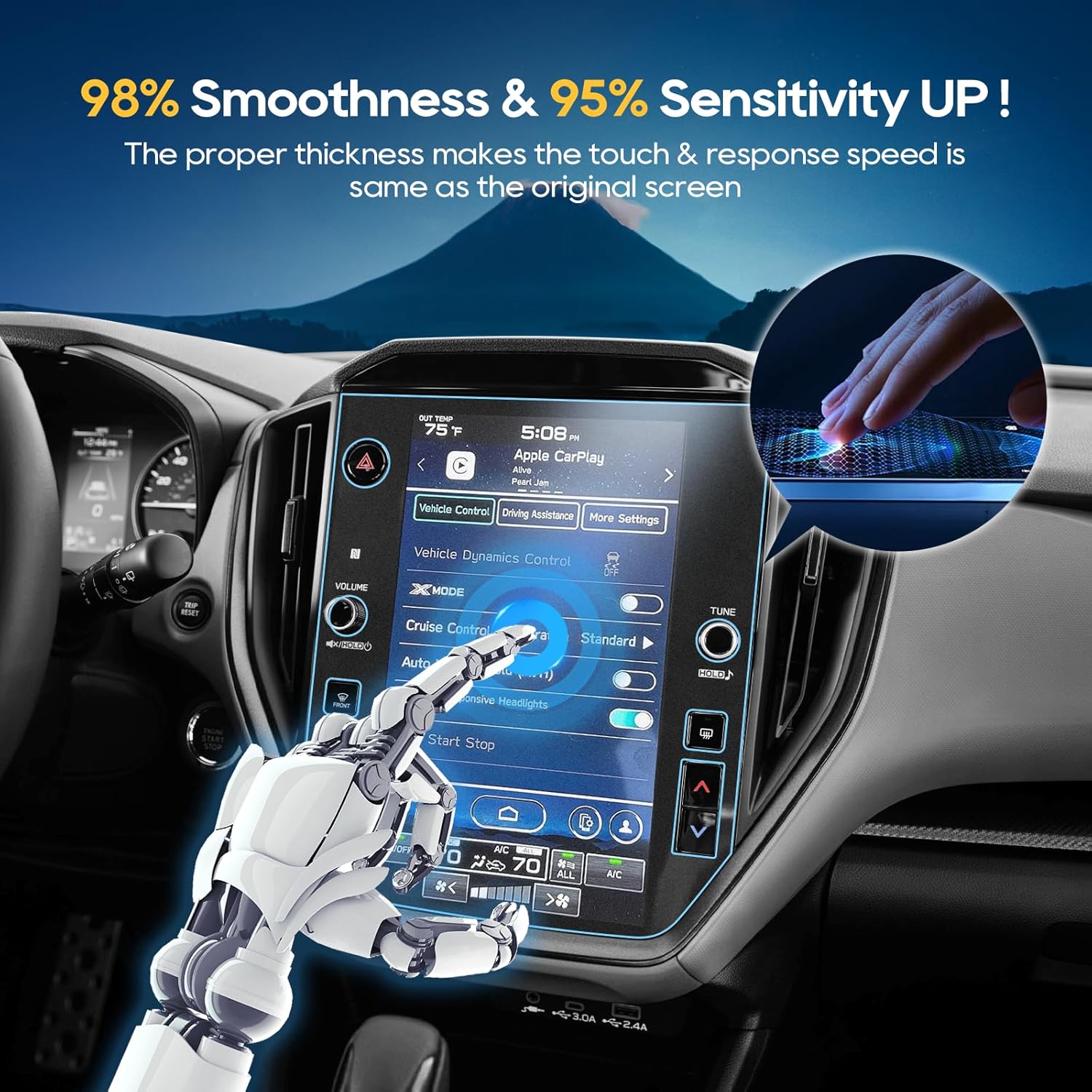 LFOTPP 2025 Subaru Crosstrek 116 Touchscreen Matte Protector