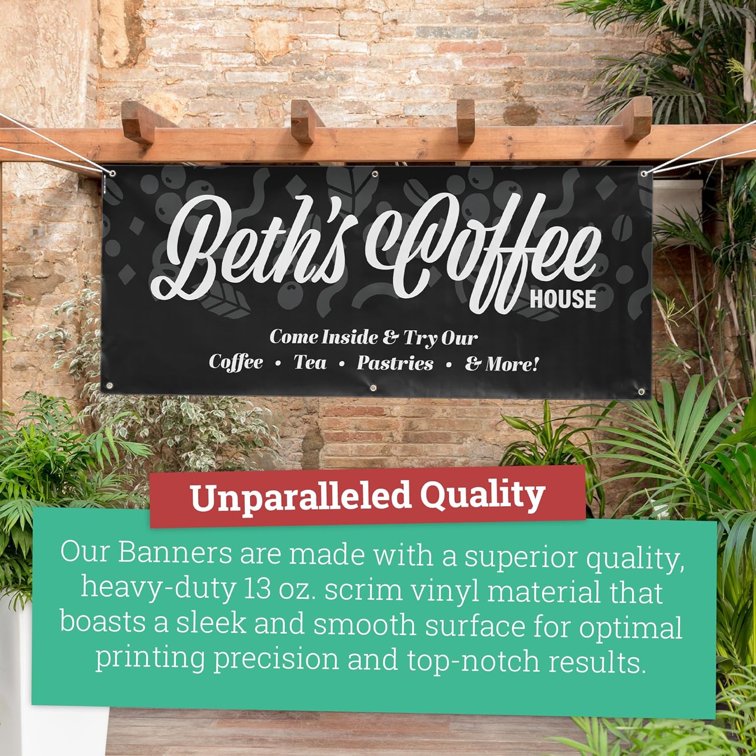 CustomForMe Personalized Vinyl Banner 2x2