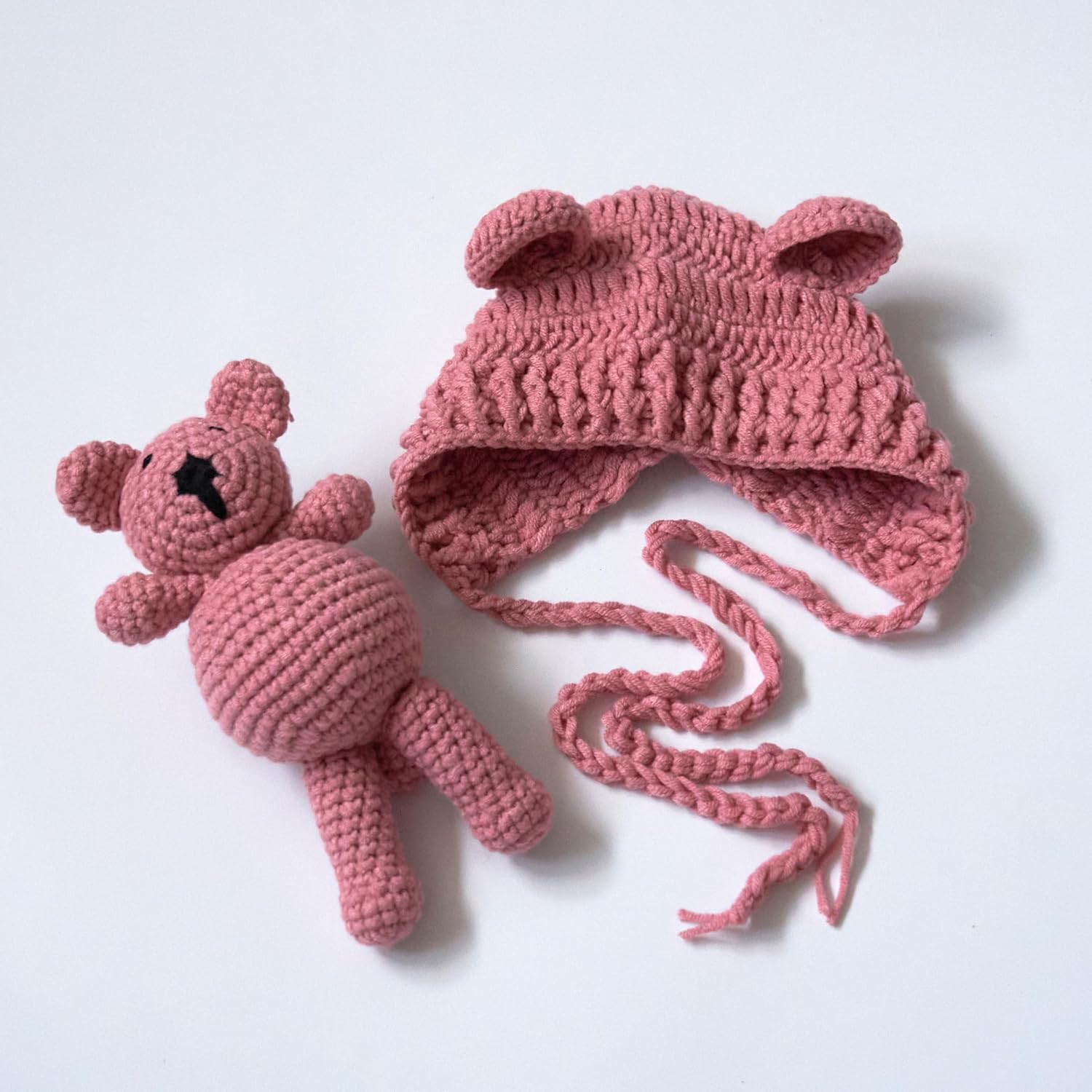 Zeroest Newborn Baby Photography Bear Hat Outfit Set