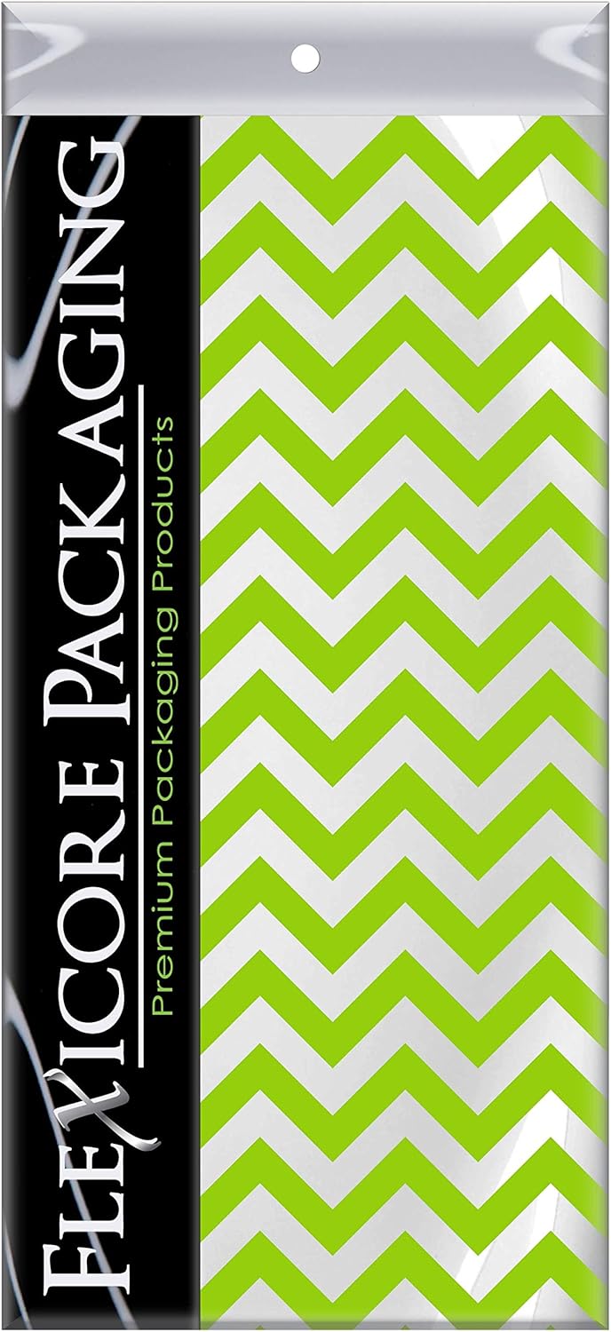 Flexicore Packaging Black Chevron Art Tissue Paper 10 Sheets