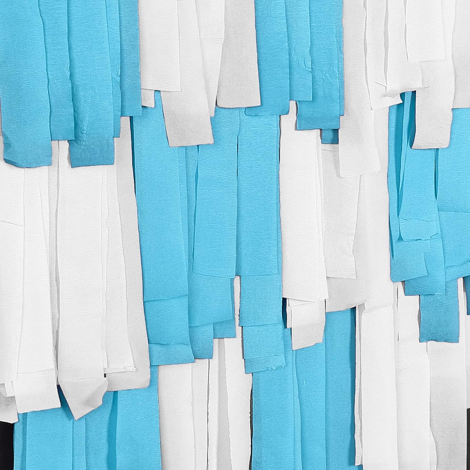 PartyWoo Crepe Paper Streamers 4 Rolls Blue White Decorations
