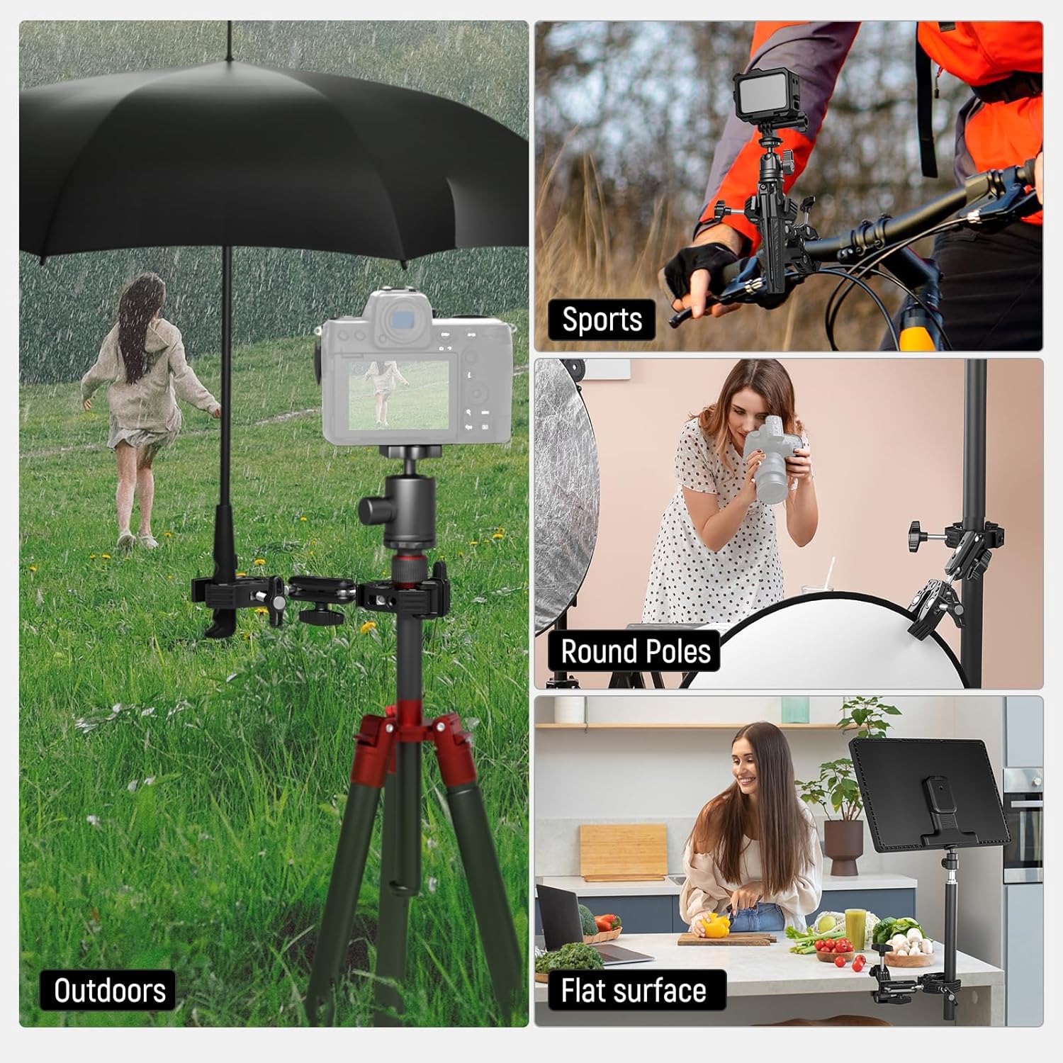 NEEWER Double Super Clamp Camera Mount with Magic Arm
