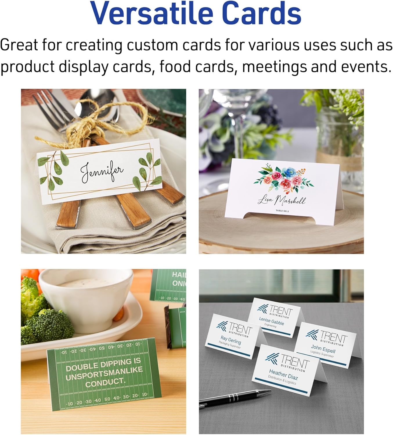 Avery 2-12 x 8-12 Inch Tent Cards with Sure Feed Technology