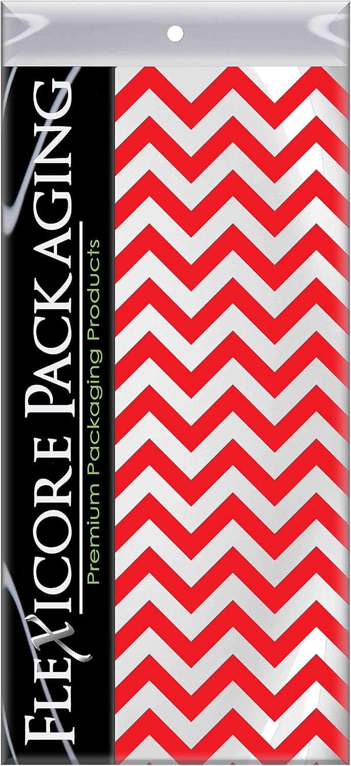 Flexicore Packaging Black Chevron Gift Wrap Tissue Paper 10 Sheets