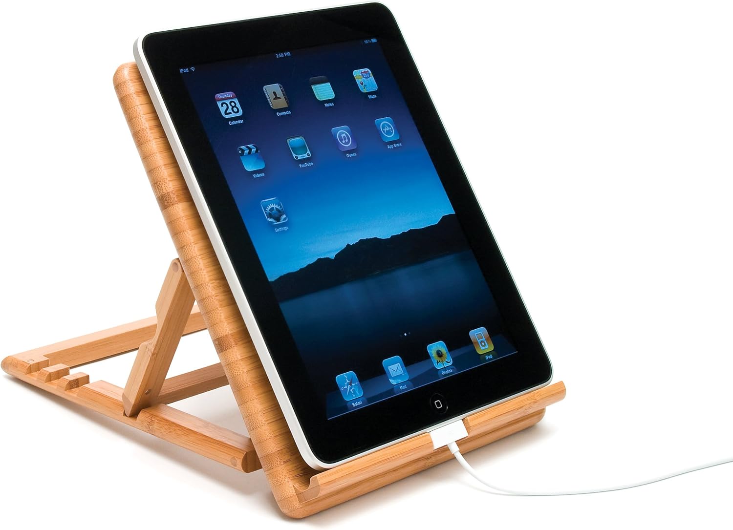 Lipper International Bamboo Wood Expandable Tablet Stand