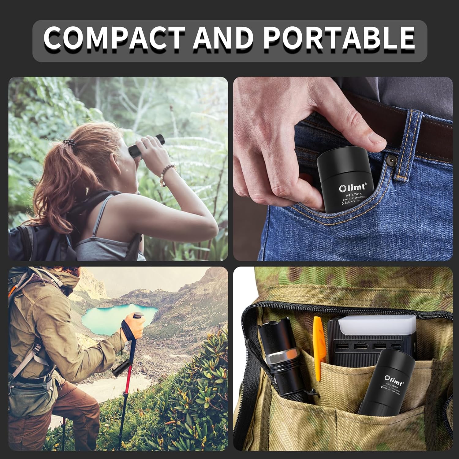 8x32 Monocular Telescope for Adults
