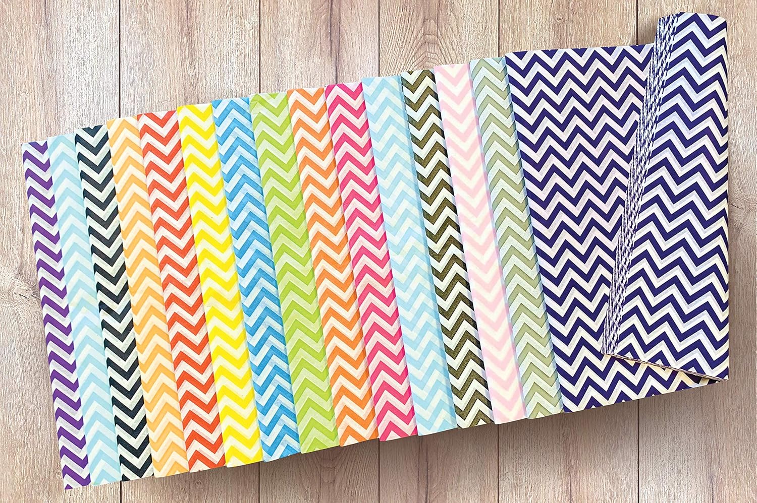 Flexicore Packaging Black Chevron Tissue Paper 15x20 Inch 10 Sheets