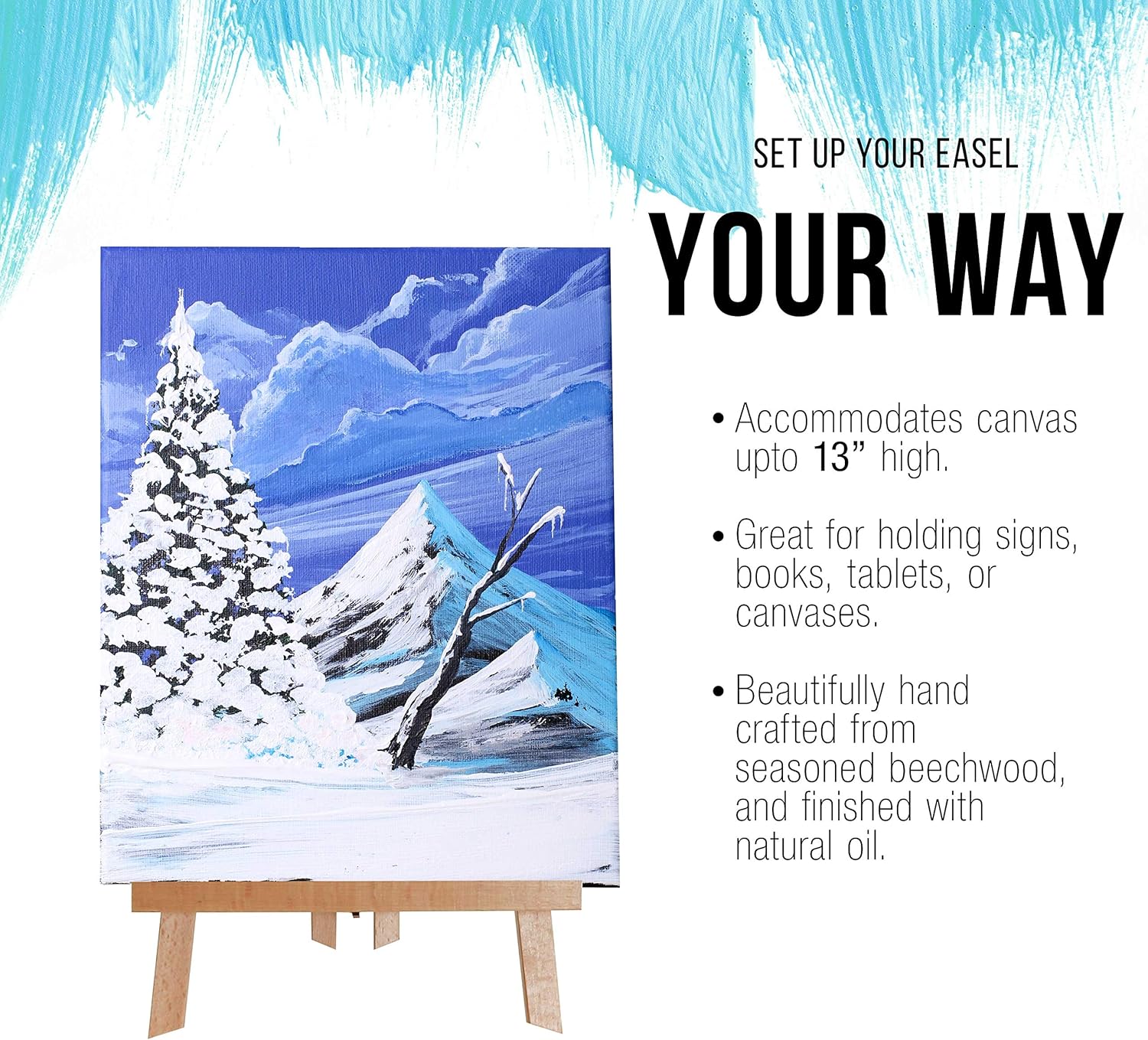 US Art Supply 14 Inch Medium Tabletop Easel Pack of 12
