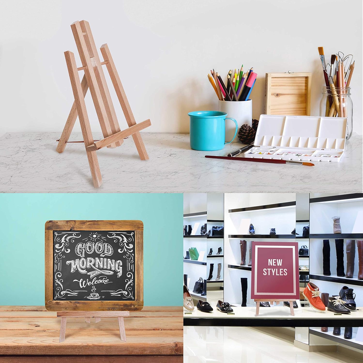 US Art Supply 11 Inch Tabletop Easel Pack of 6