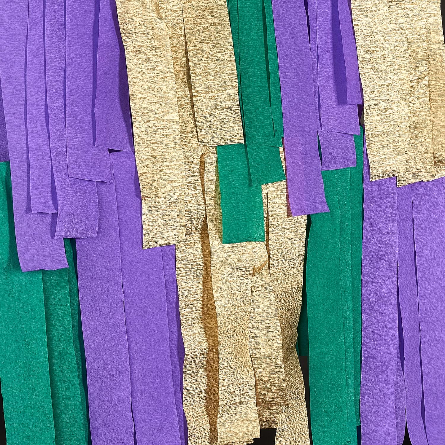 PartyWoo Mardi Gras Crepe Paper Streamers 6 Rolls