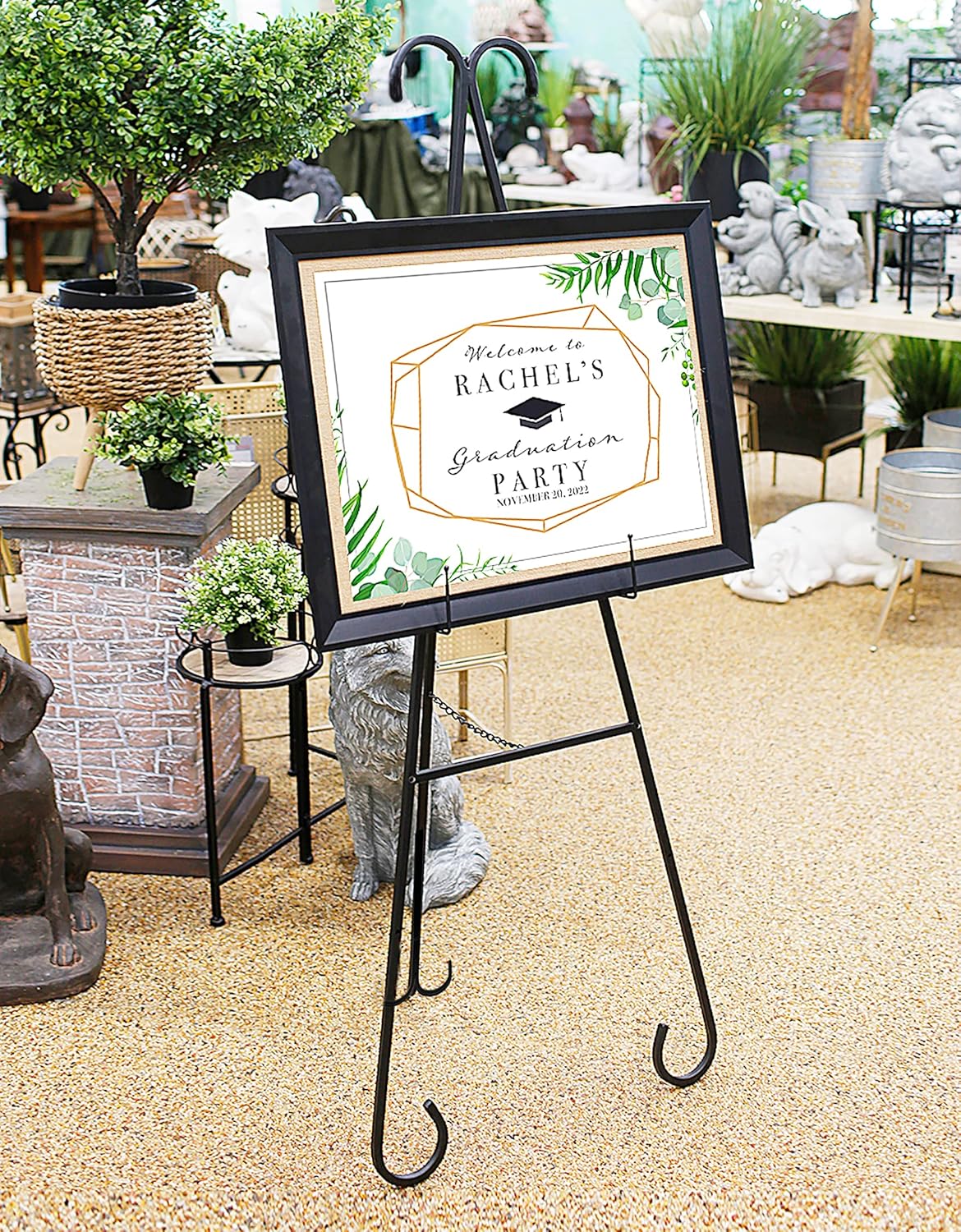 Designstyles Metal Easel Display Stand Black