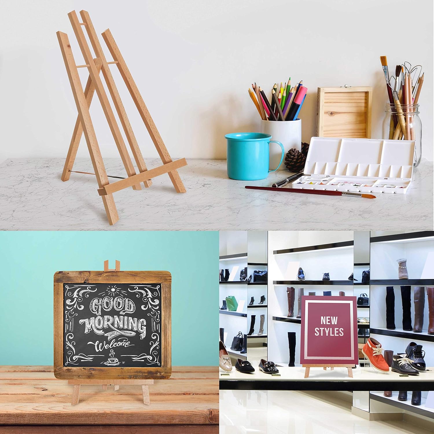 US Art Supply 14 Inch Medium Tabletop Easel Pack of 12